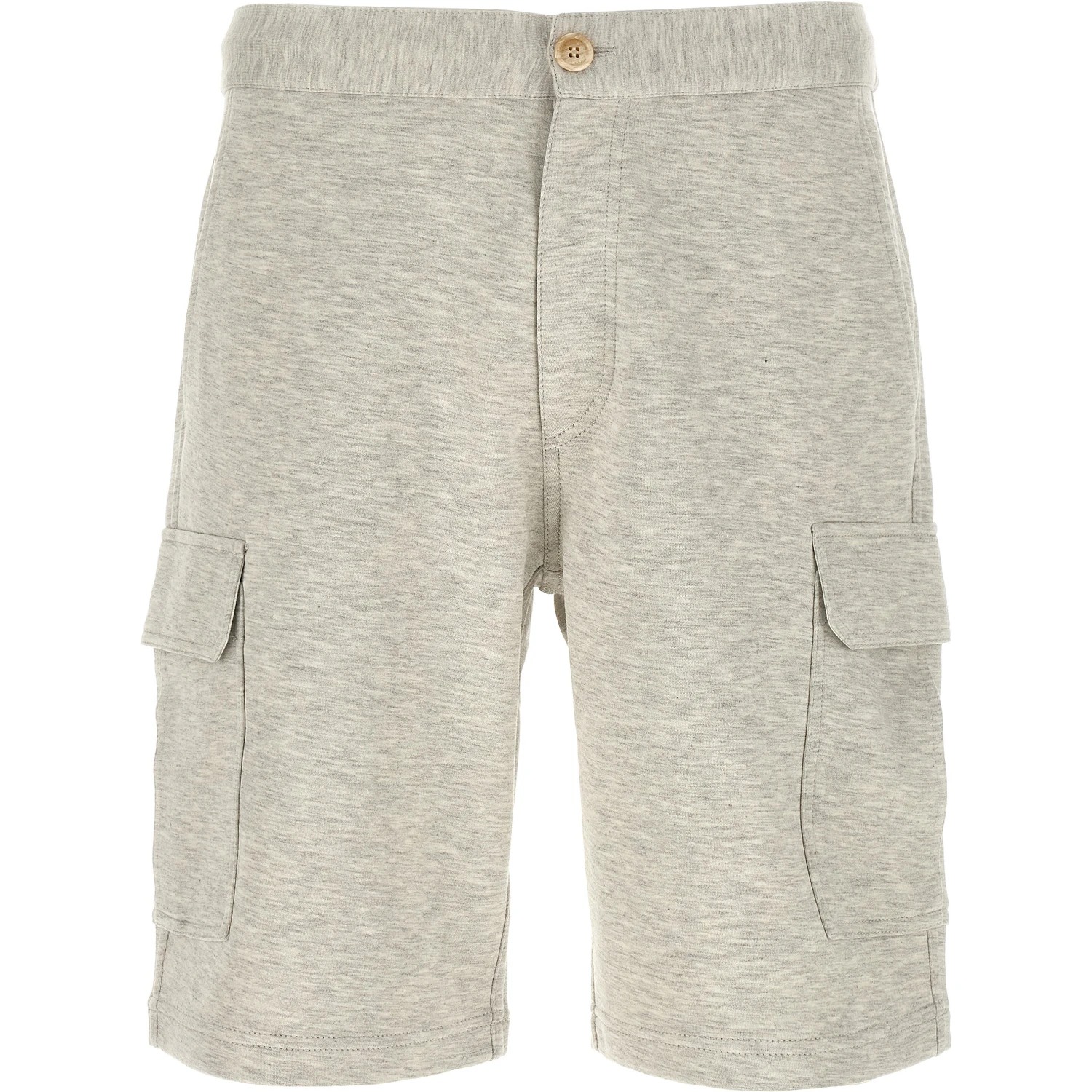 Gray Cotton Bermuda Shorts