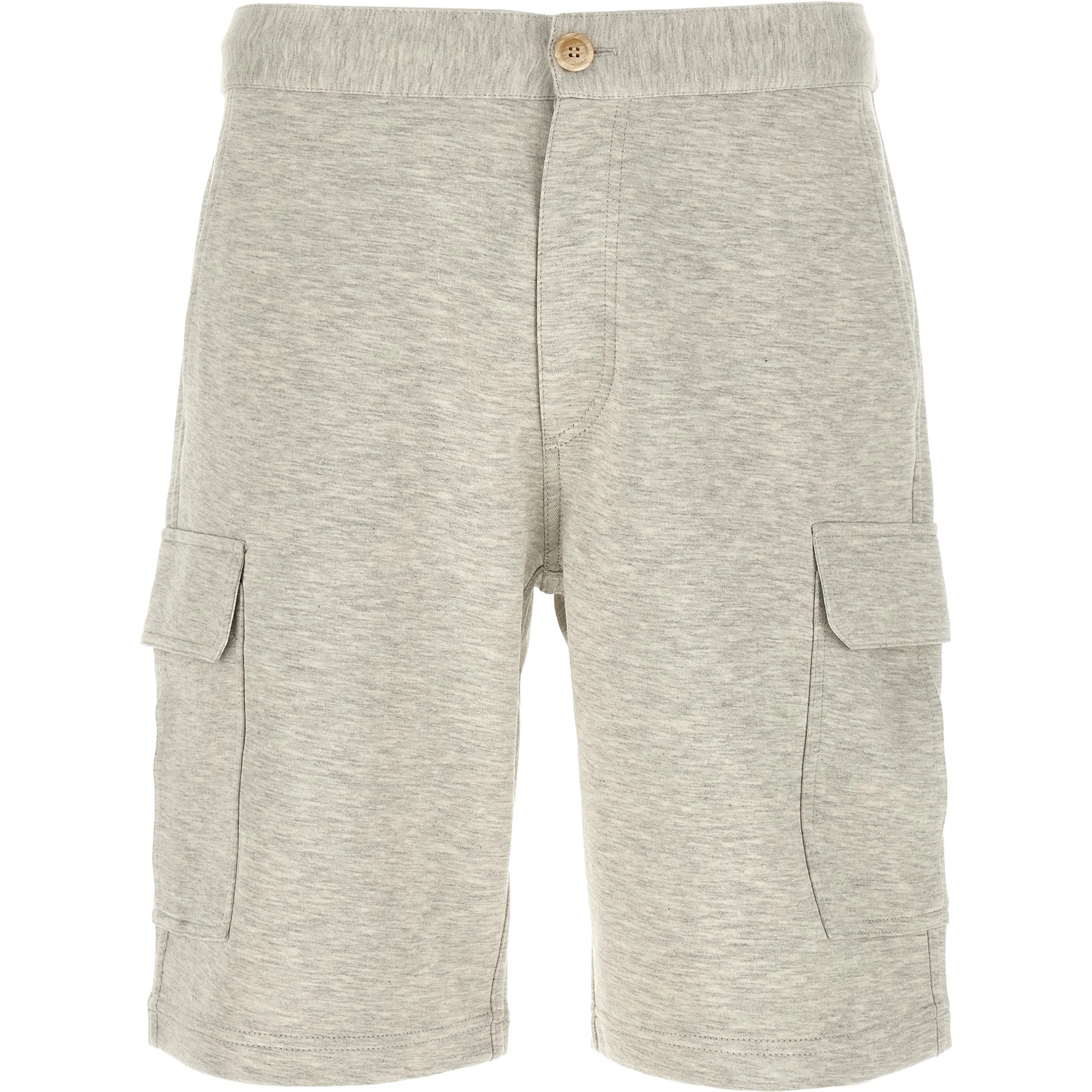 Gray Cotton Bermuda Shorts