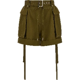 Bicolor Cotton Bermuda Shorts