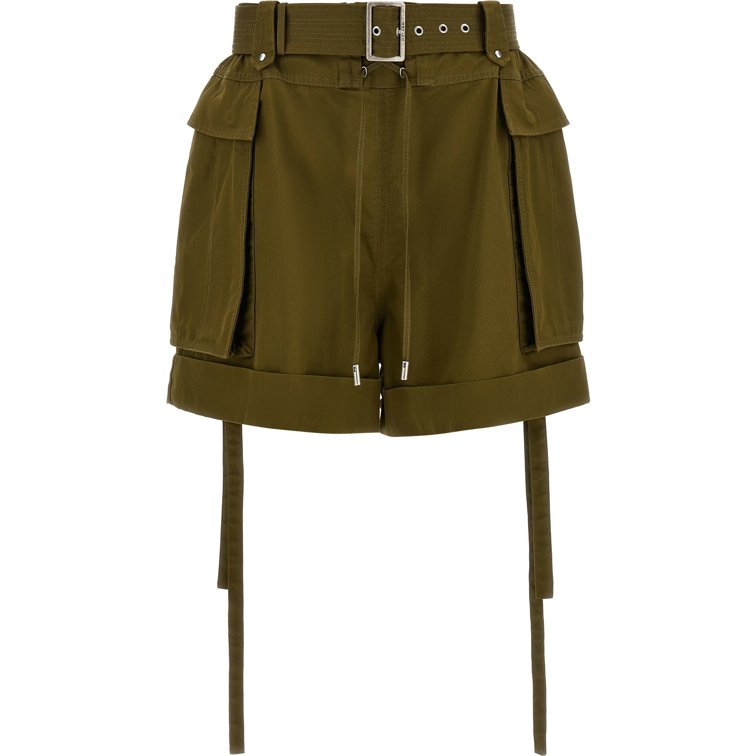 Bicolor Cotton Bermuda Shorts