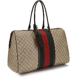 Beige Cotton Shoulder Bag