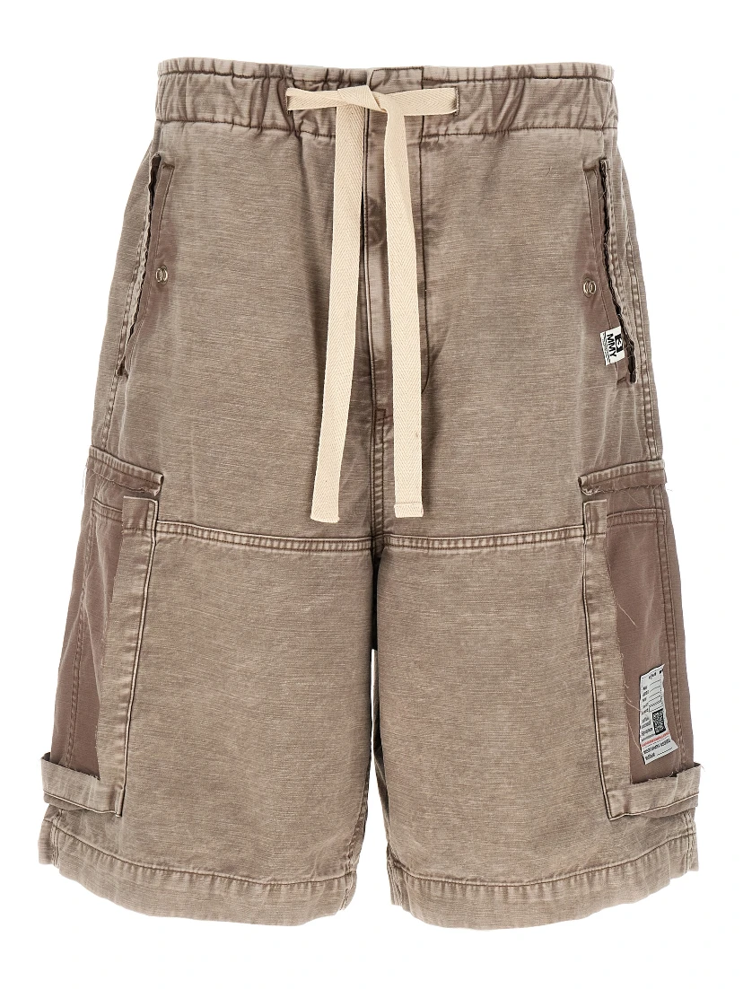 Gray Cotton Bermuda Shorts