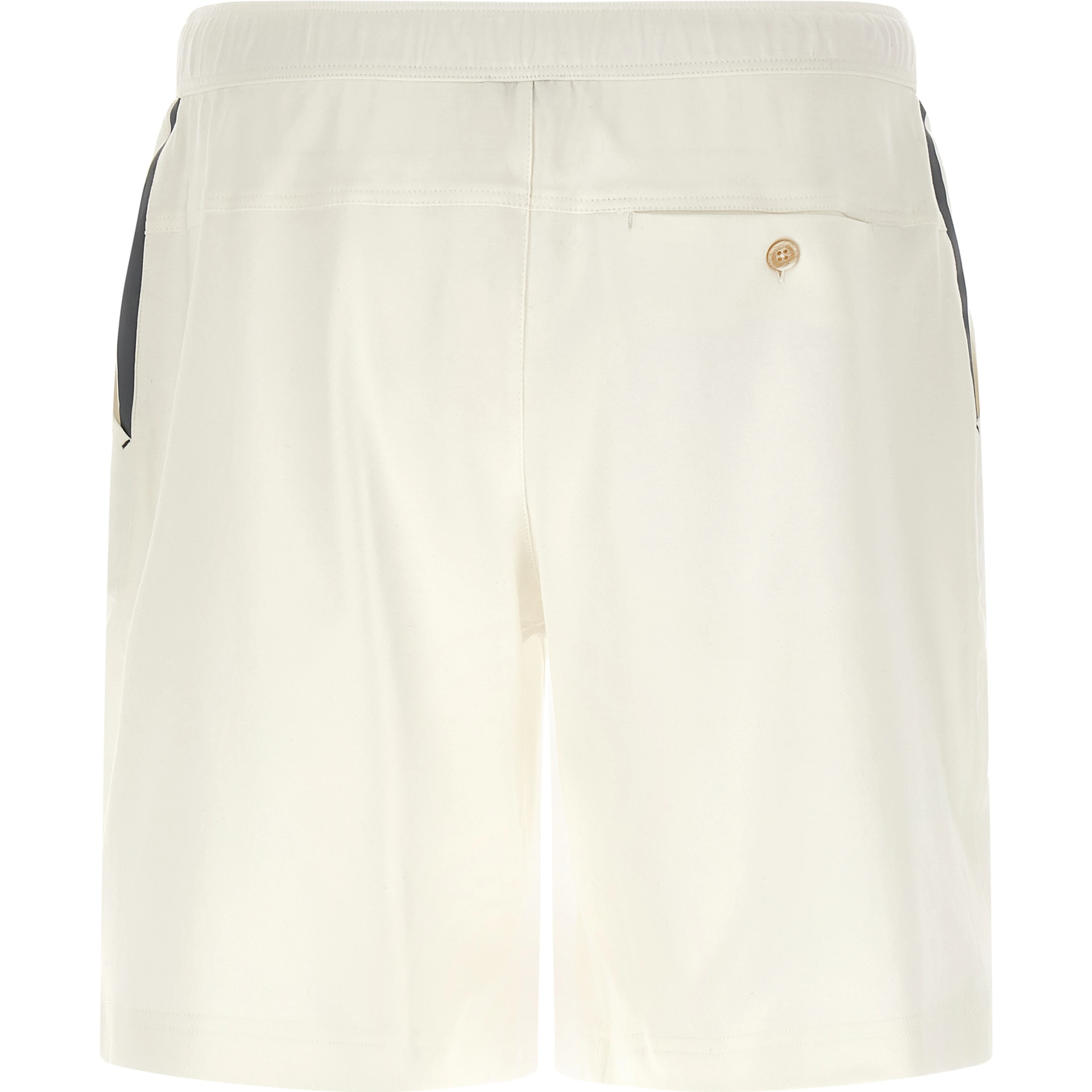 White Cotton Bermuda Shorts