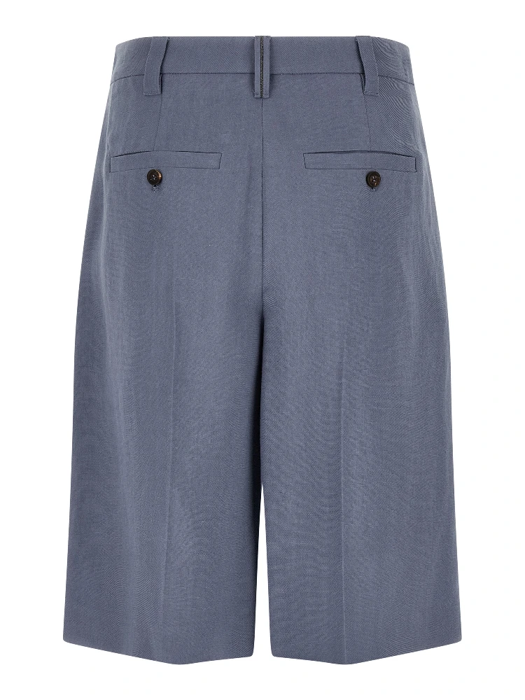 Blue Viscose Bermuda Shorts alternative