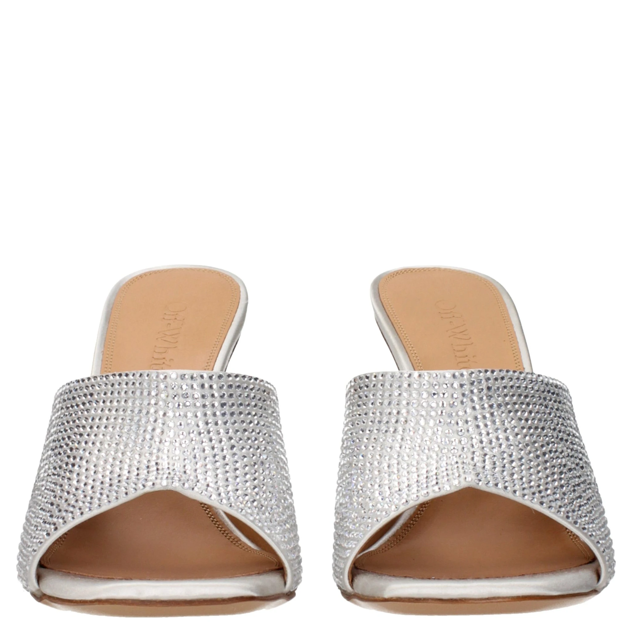 Gray Satin Stiletto Heel Sandals