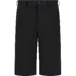 Black Wool Bermuda Shorts