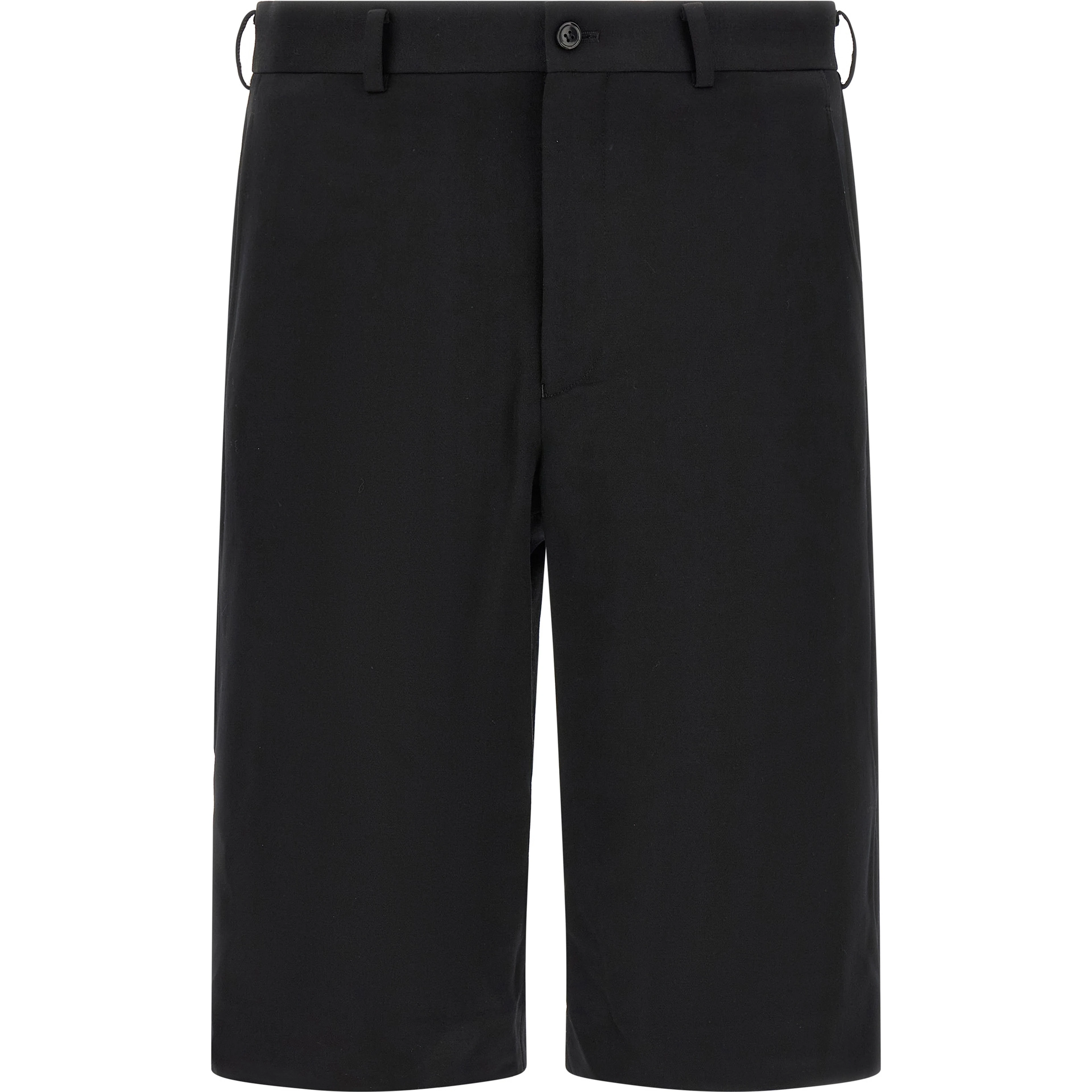 Black Wool Bermuda Shorts