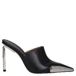 Black Leather High Heel Pumps