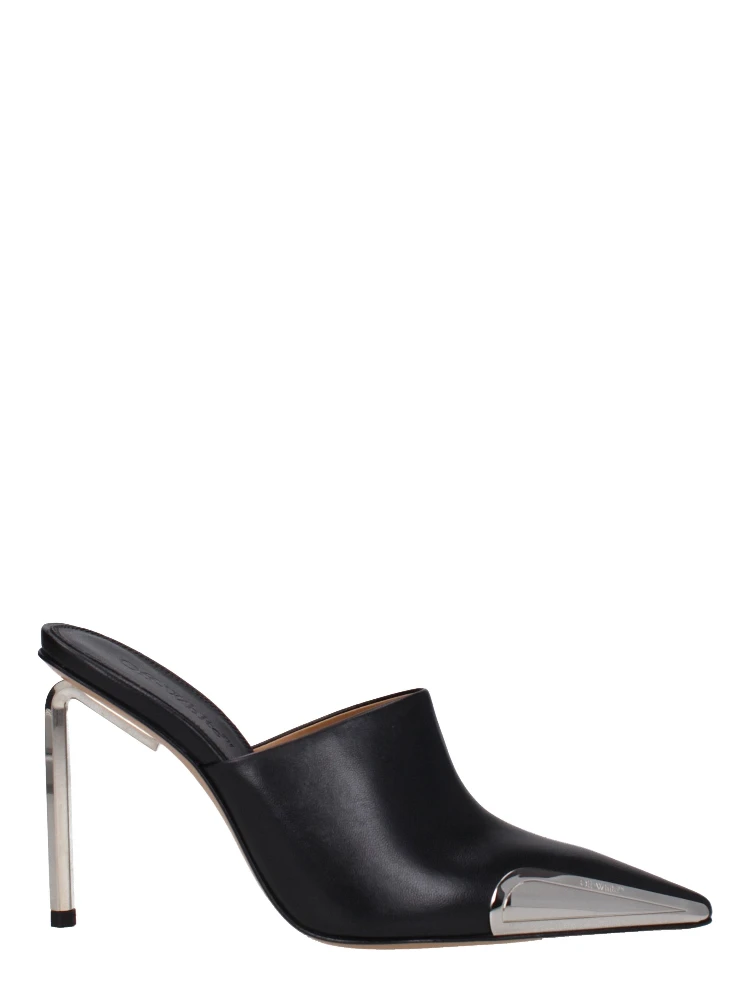 Black Leather High Heel Pumps