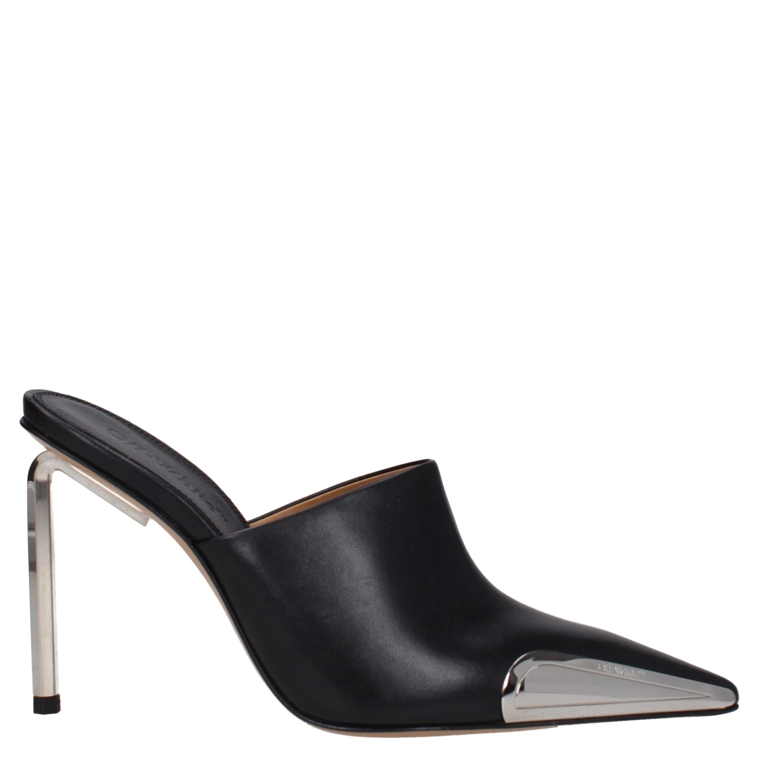 Black Leather High Heel Pumps
