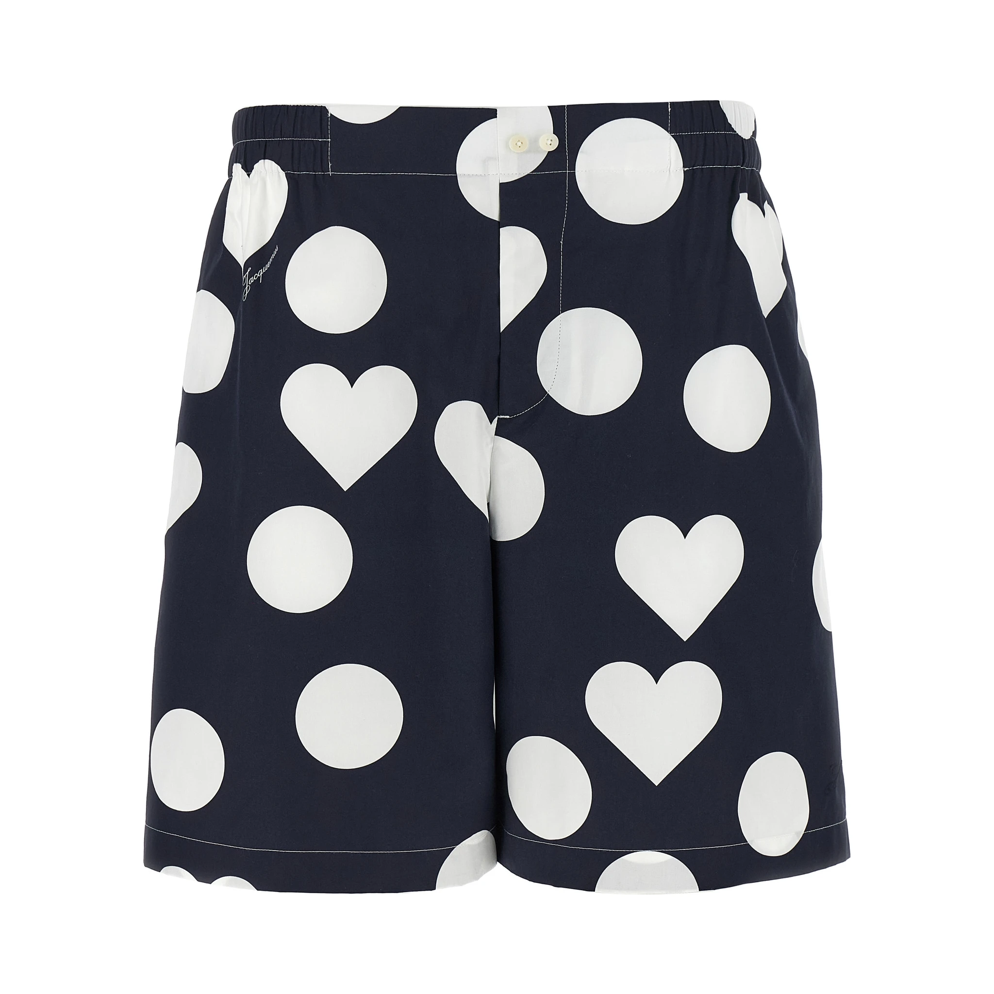 Blue Cotton Bermuda Shorts