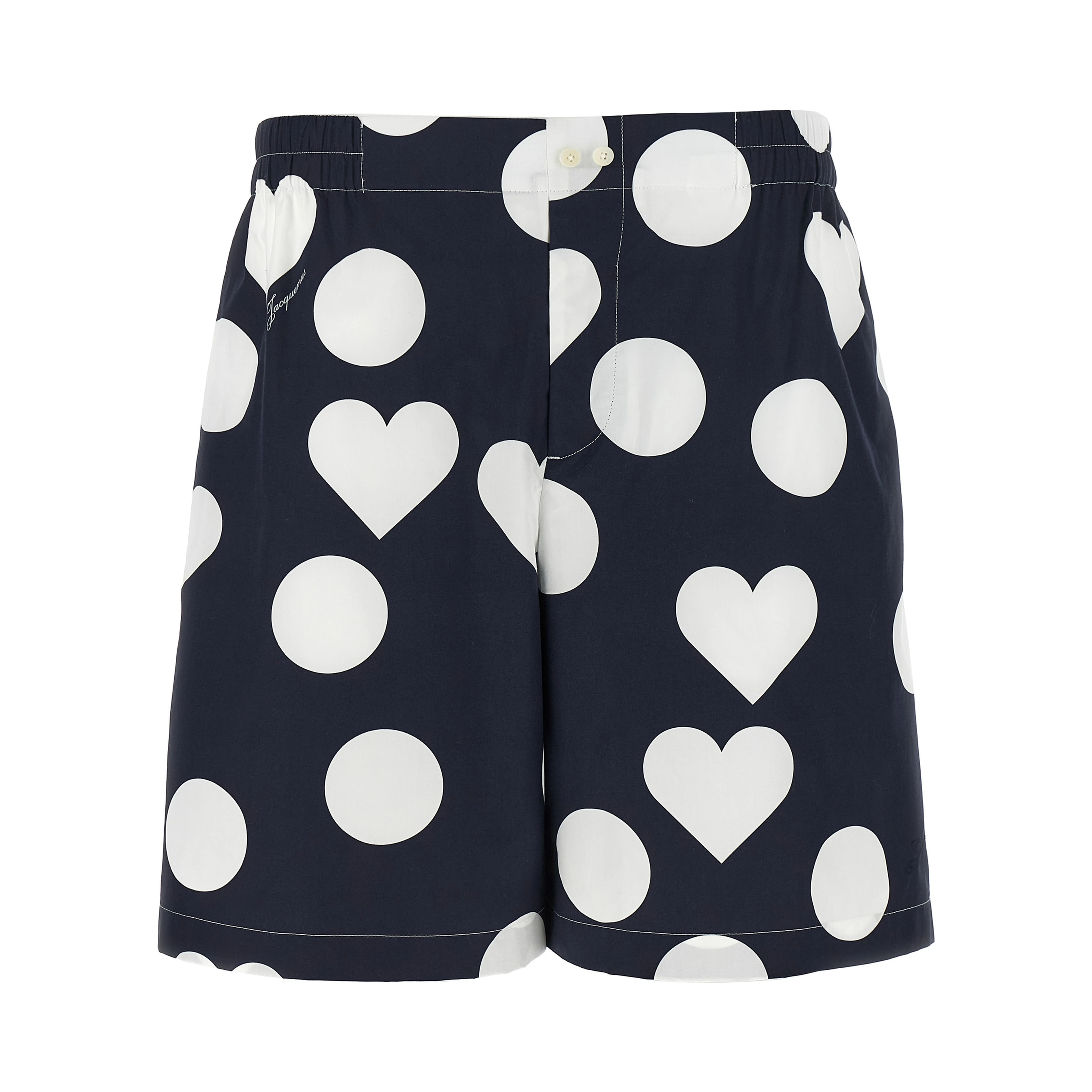 Blue Cotton Bermuda Shorts