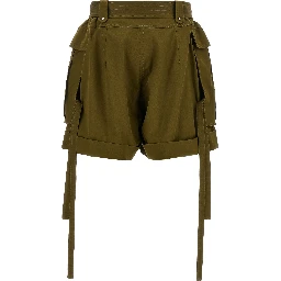 Bicolor Cotton Bermuda Shorts