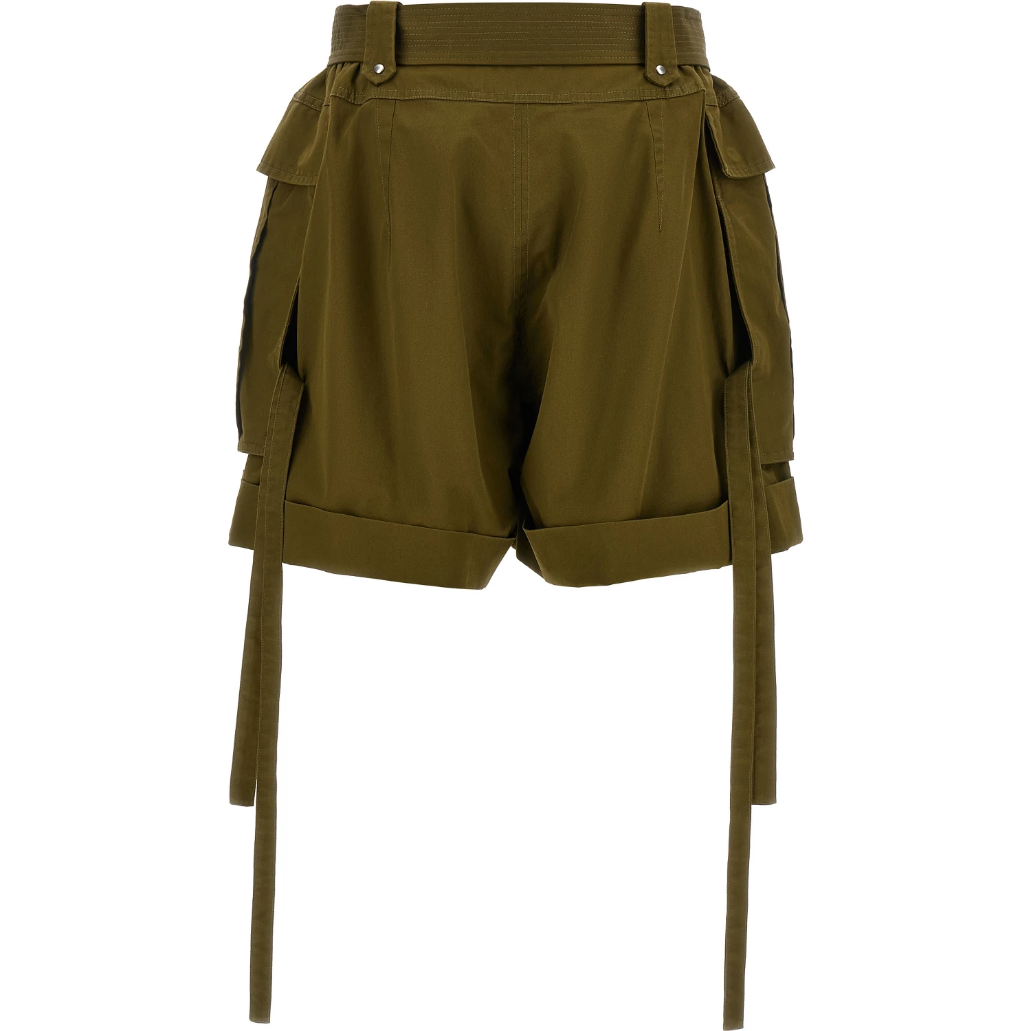 Bicolor Cotton Bermuda Shorts