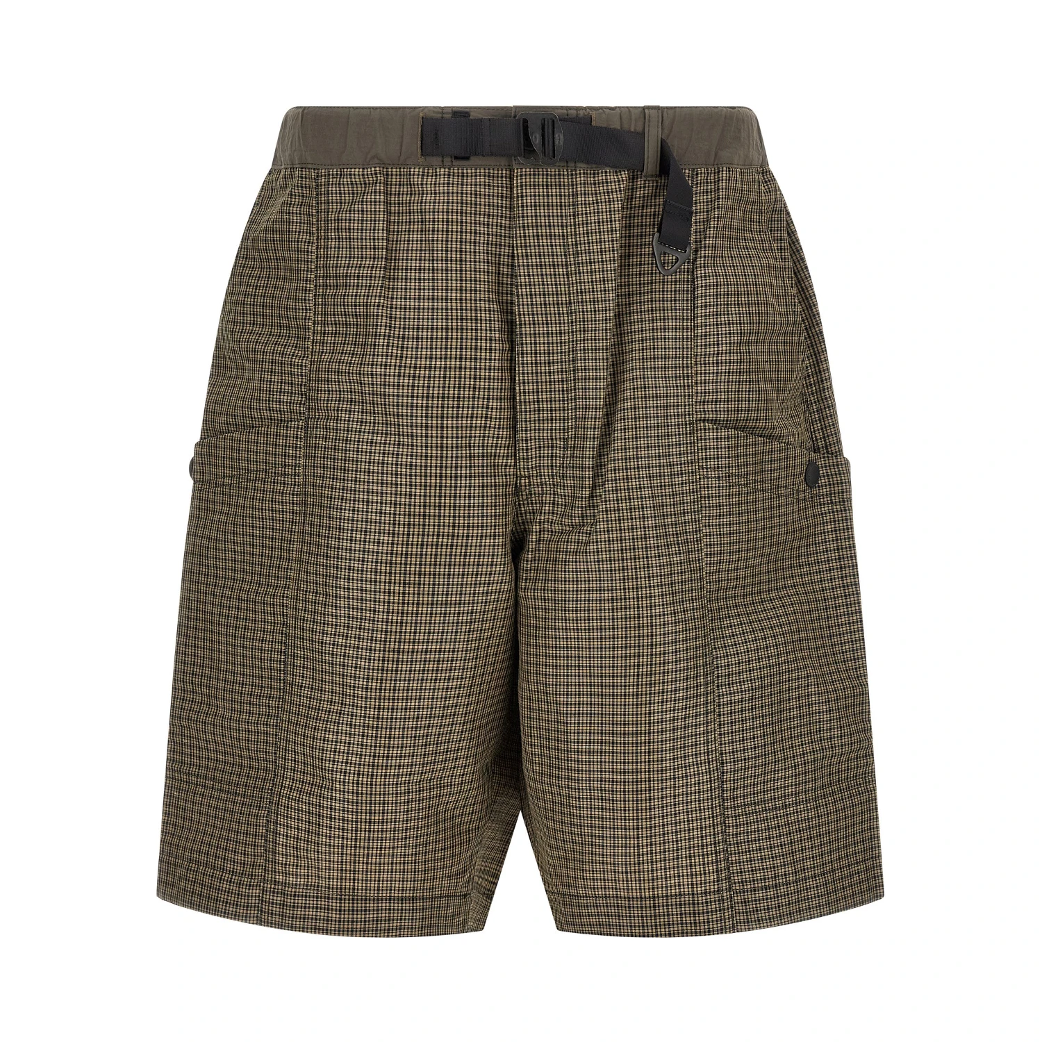 Bicolor Linen Bermuda Shorts