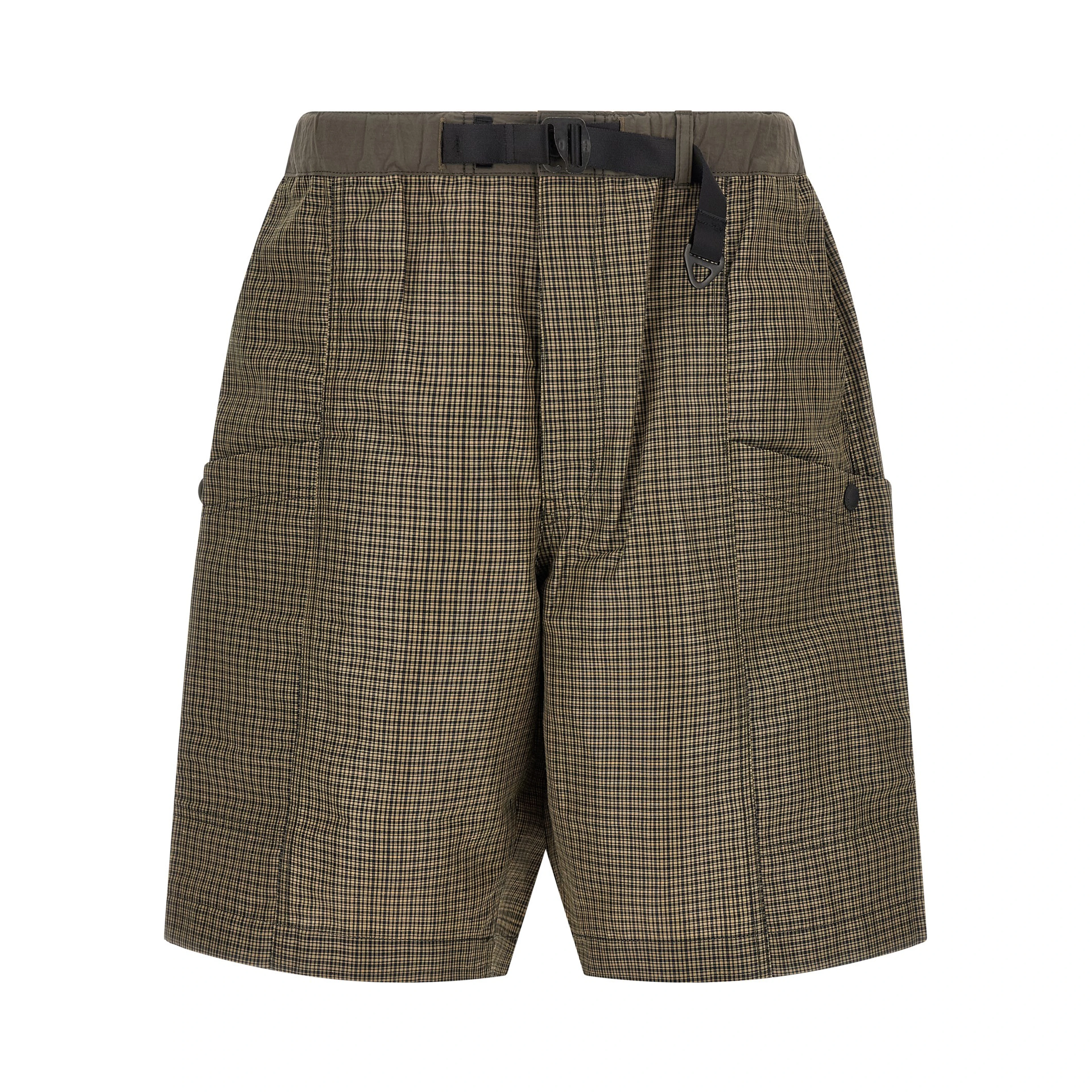 Bicolor Linen Bermuda Shorts