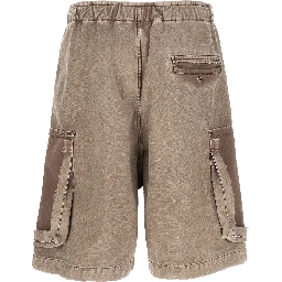 Gray Cotton Bermuda Shorts