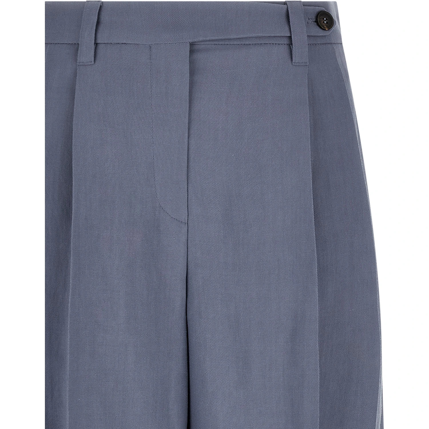 Blue Viscose Bermuda Shorts