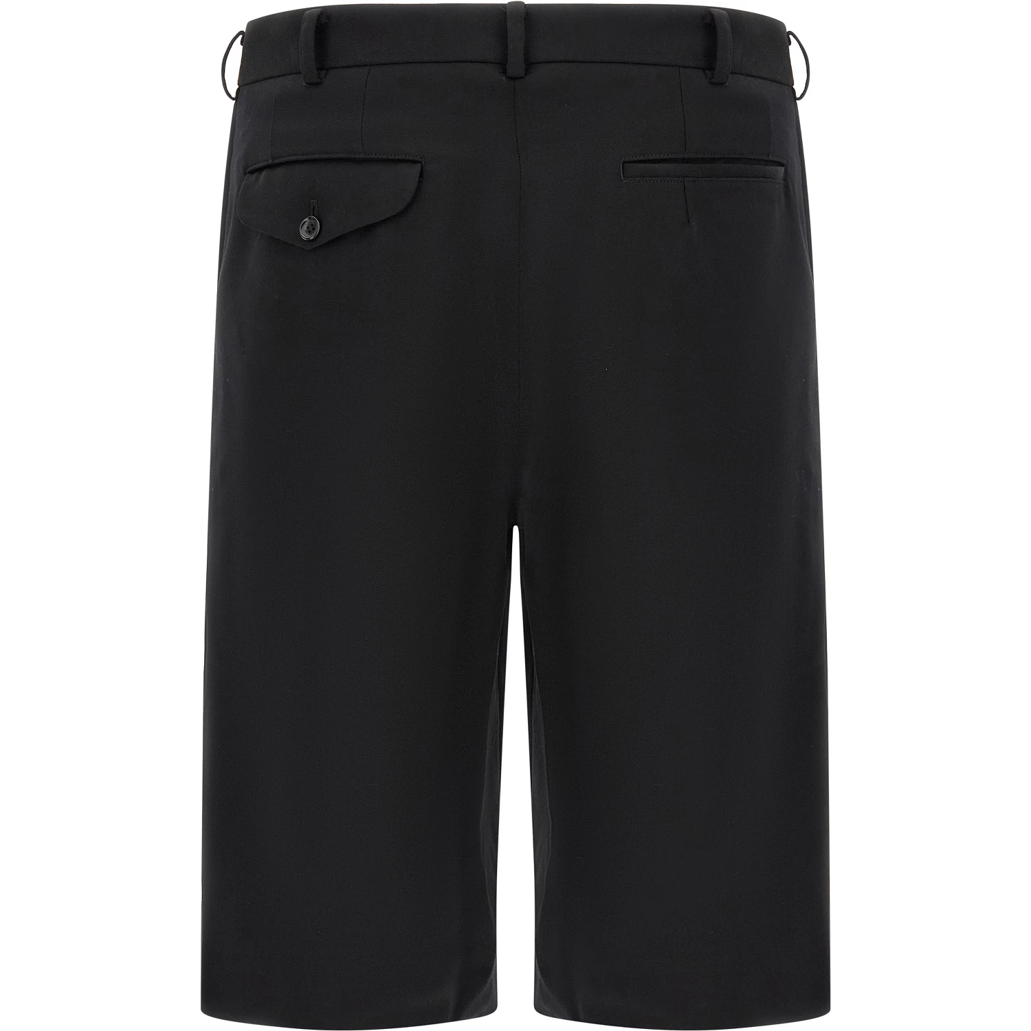 Black Wool Bermuda Shorts