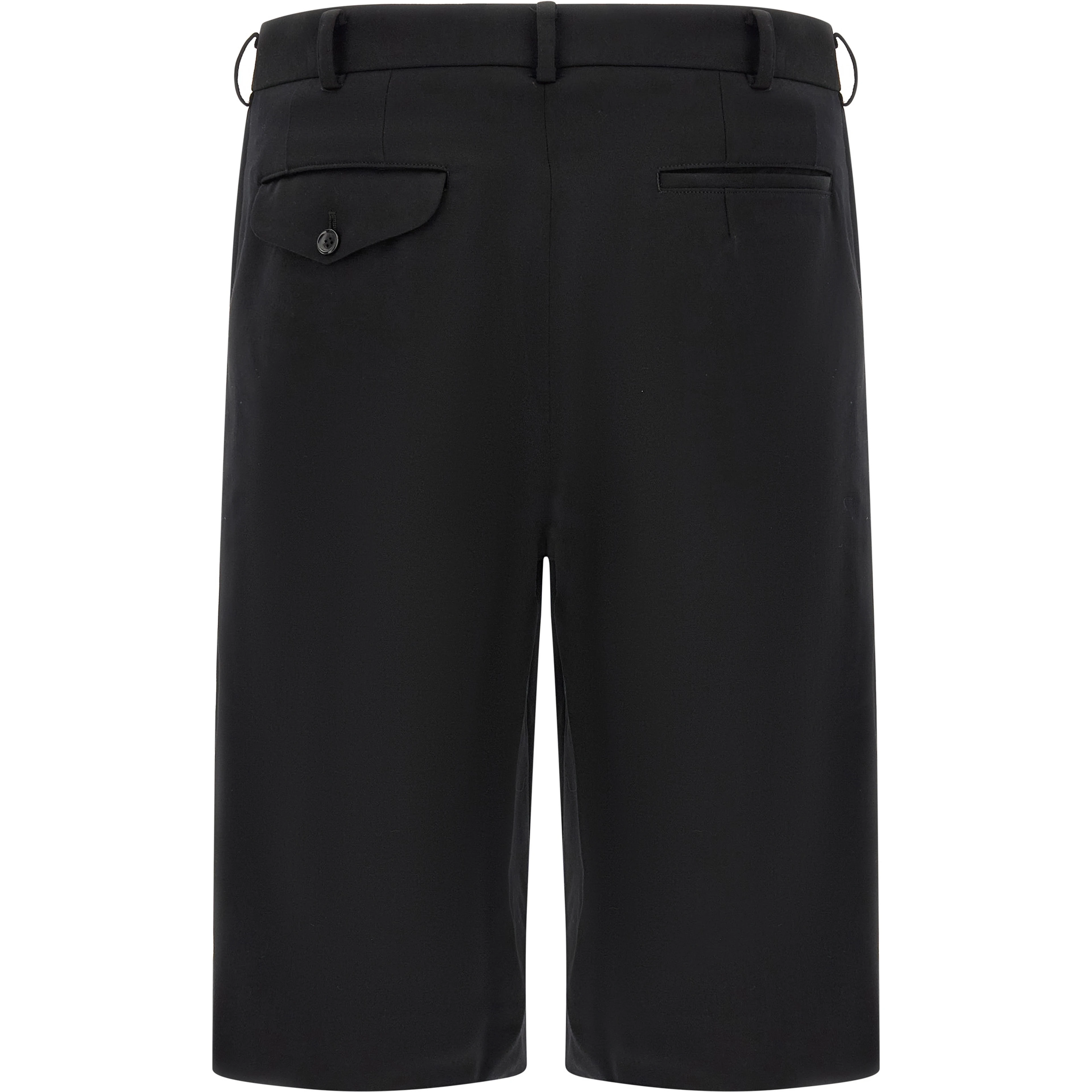 Black Wool Bermuda Shorts