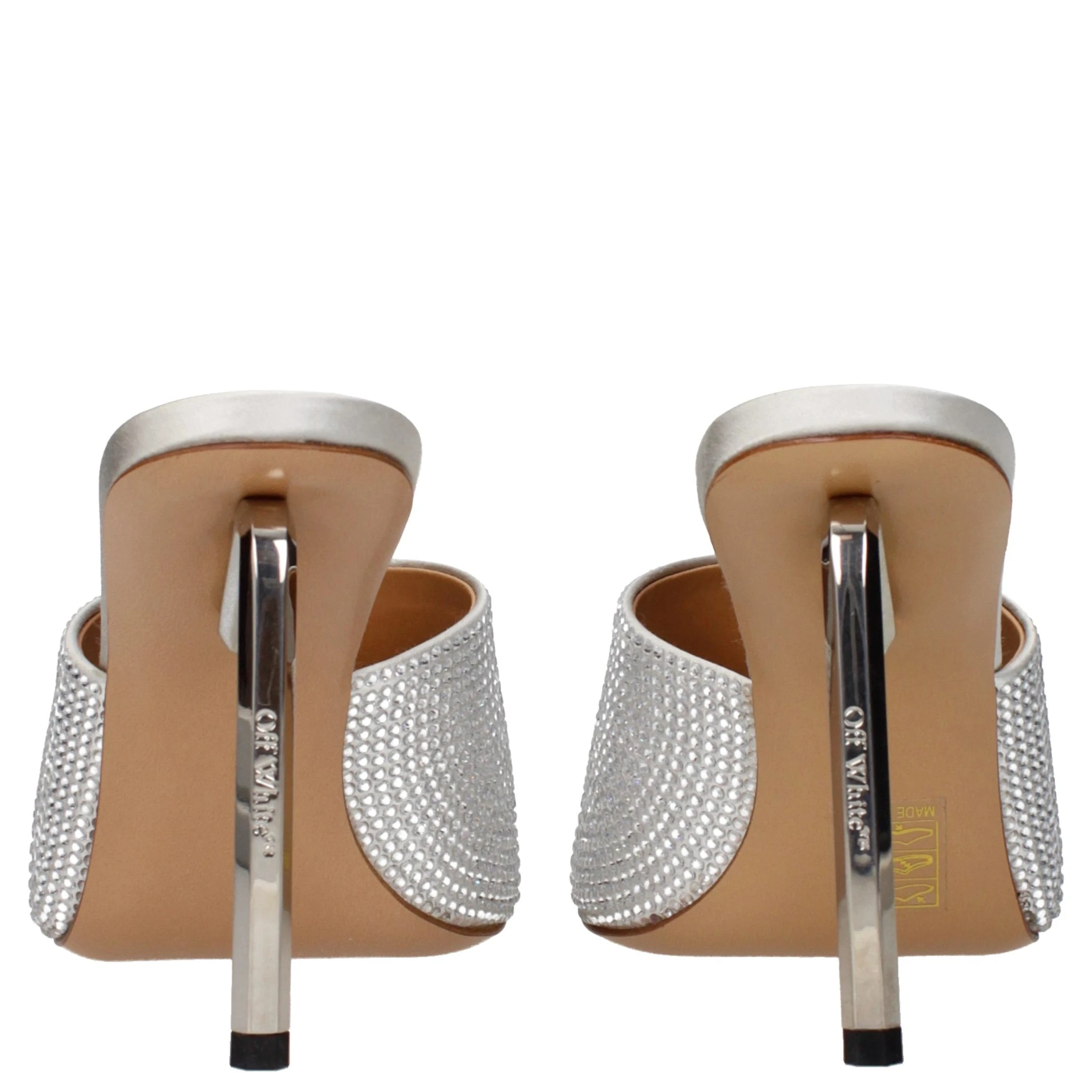 Gray Satin Stiletto Heel Sandals