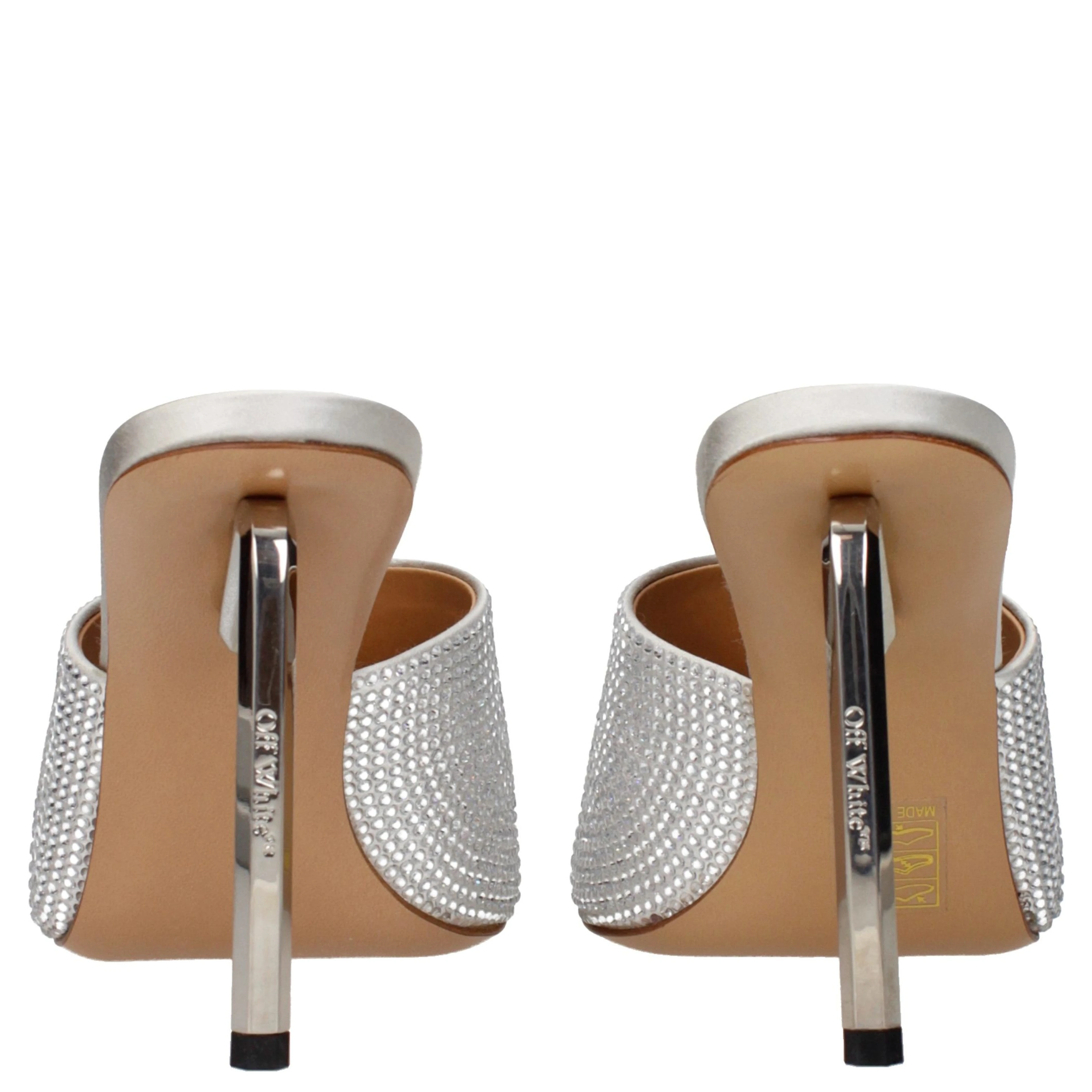 Gray Satin Stiletto Heel Sandals