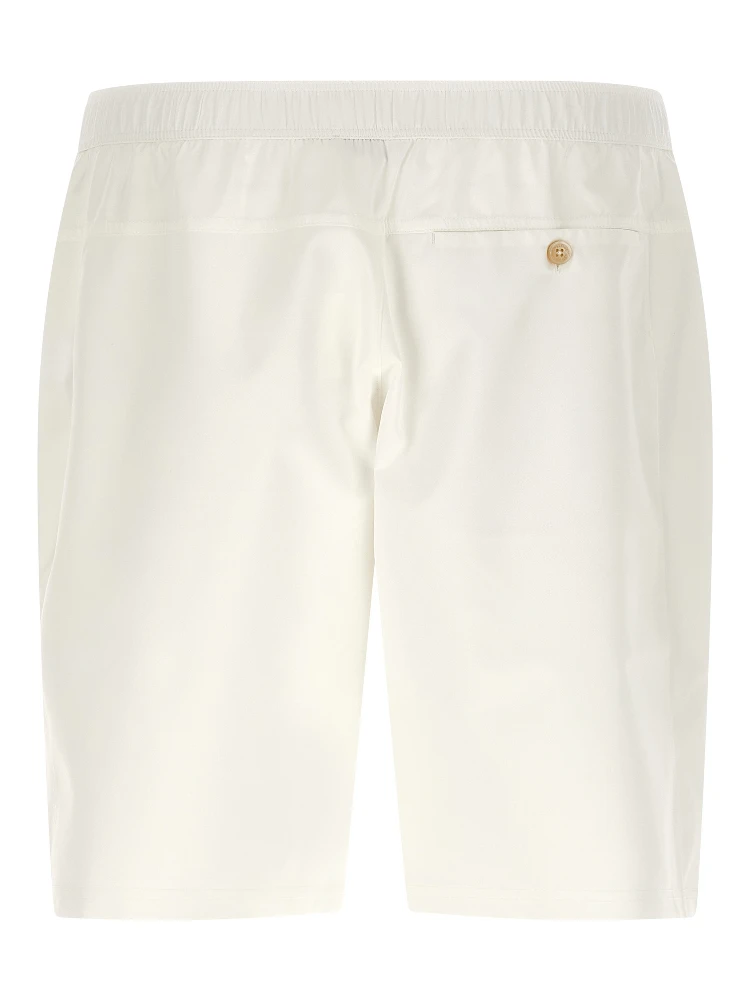 White Polyester Bermuda Shorts alternative