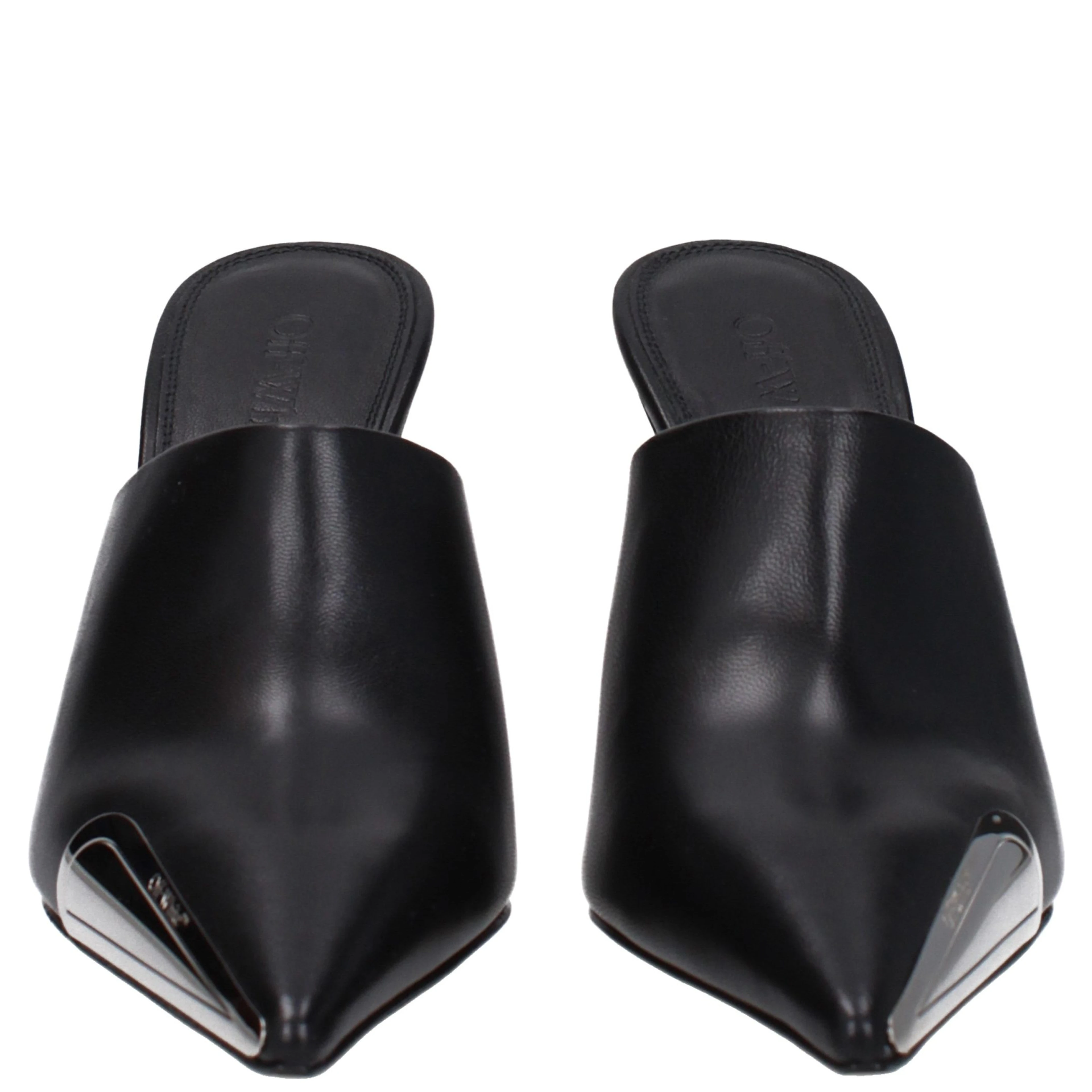 Black Leather High Heel Pumps