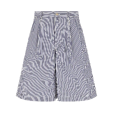 Blue Cotton Bermuda Shorts
