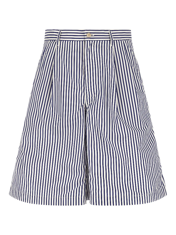 Blue Cotton Bermuda Shorts