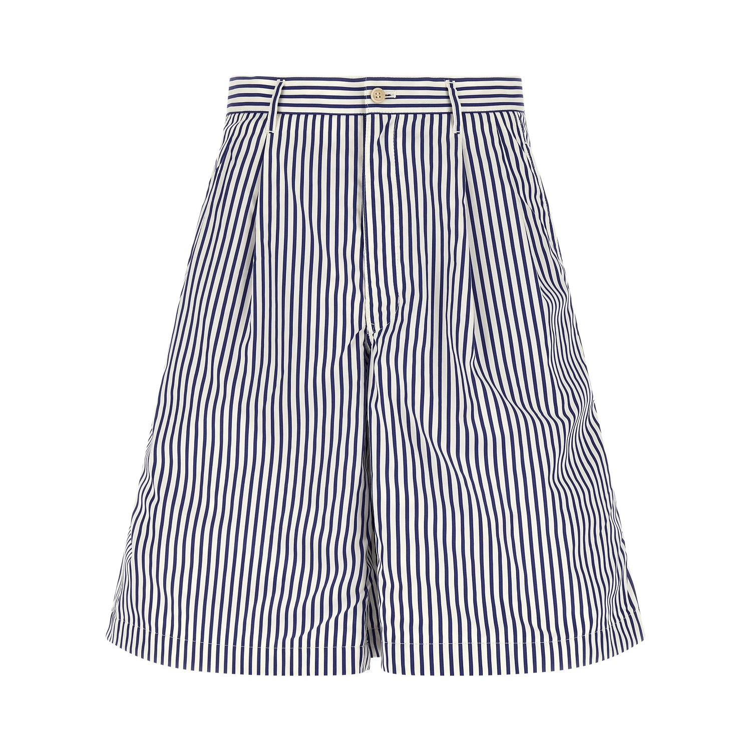 Blue Cotton Bermuda Shorts