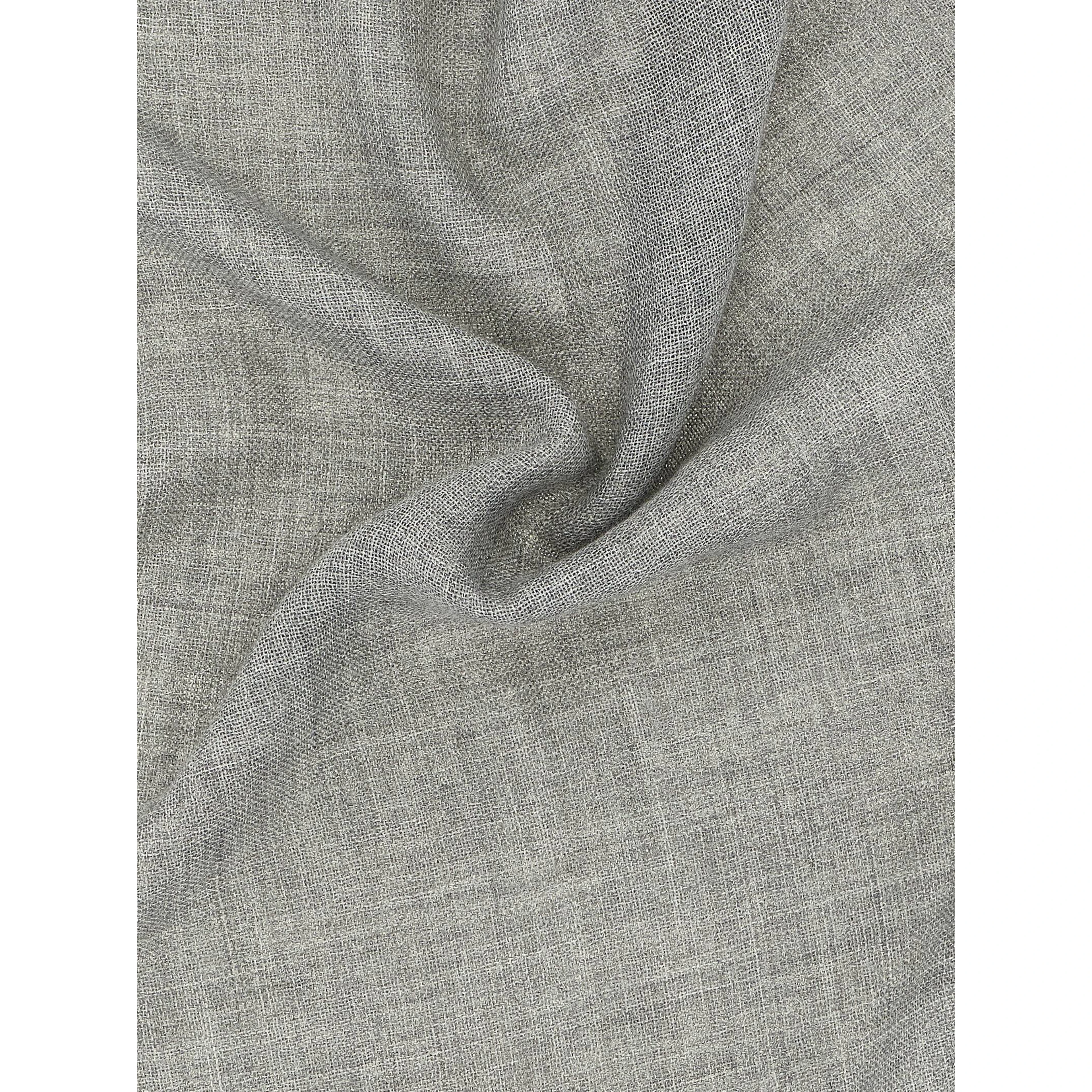 Gray Virgin Wool Scarf