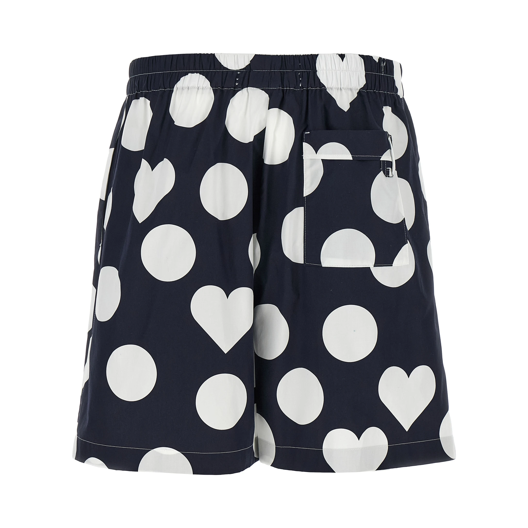Blue Cotton Bermuda Shorts