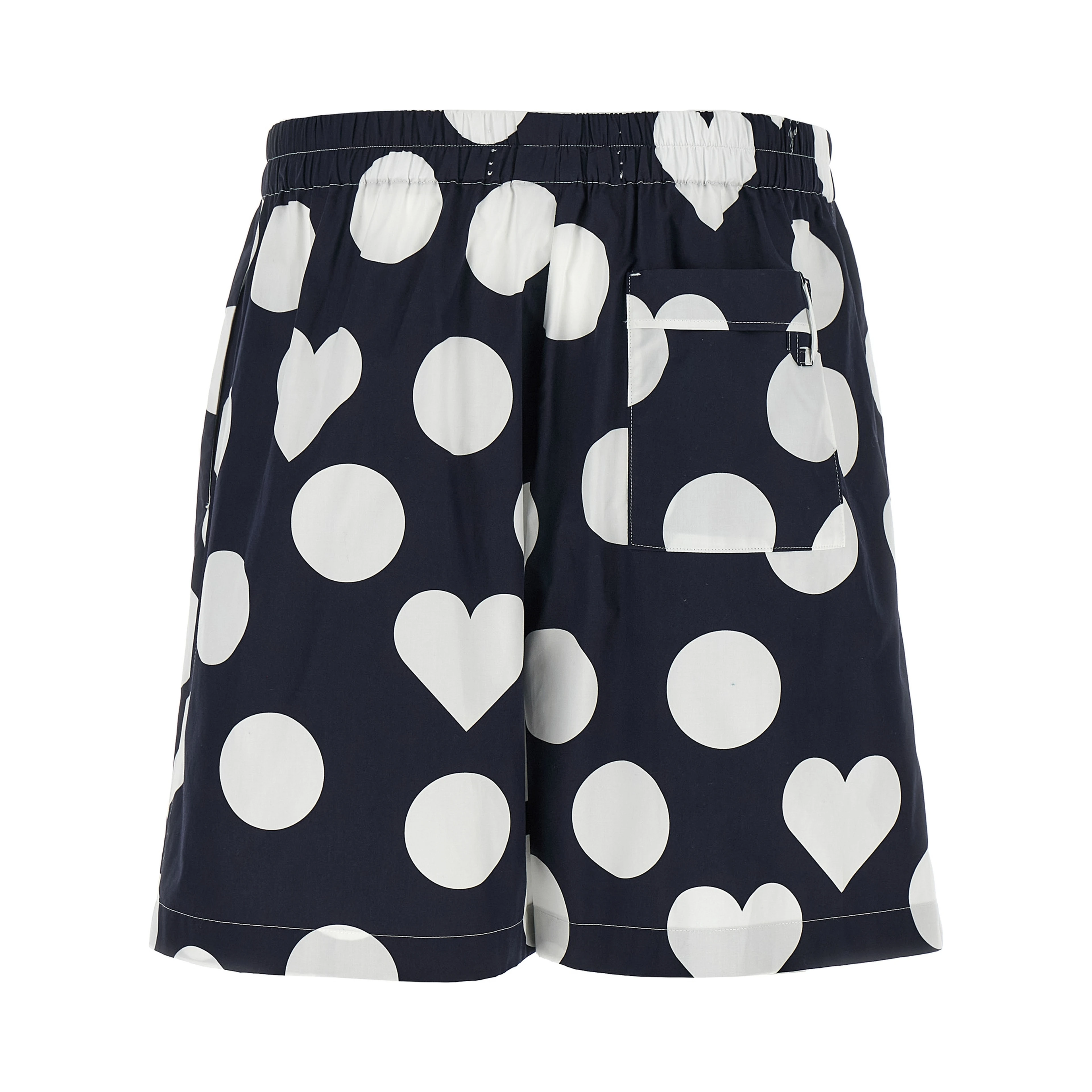 Blue Cotton Bermuda Shorts