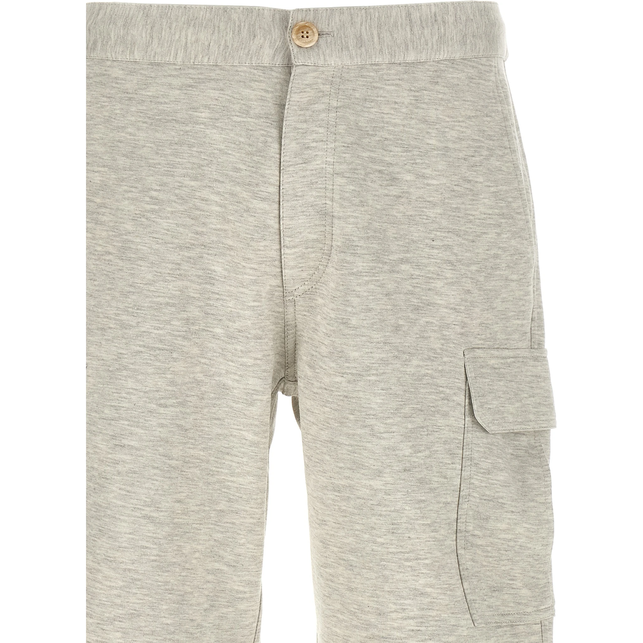 Gray Cotton Bermuda Shorts