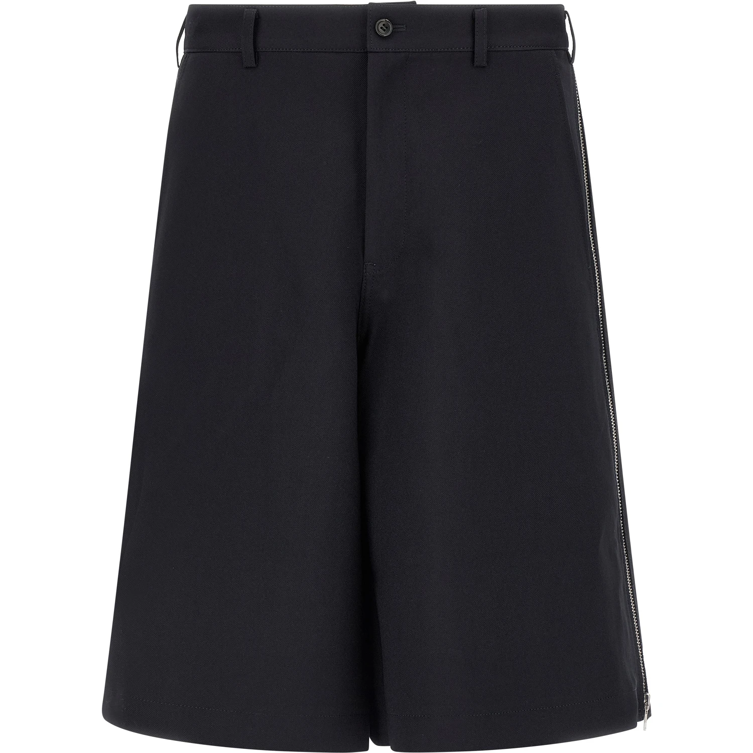 Blue Polyester Bermuda Shorts