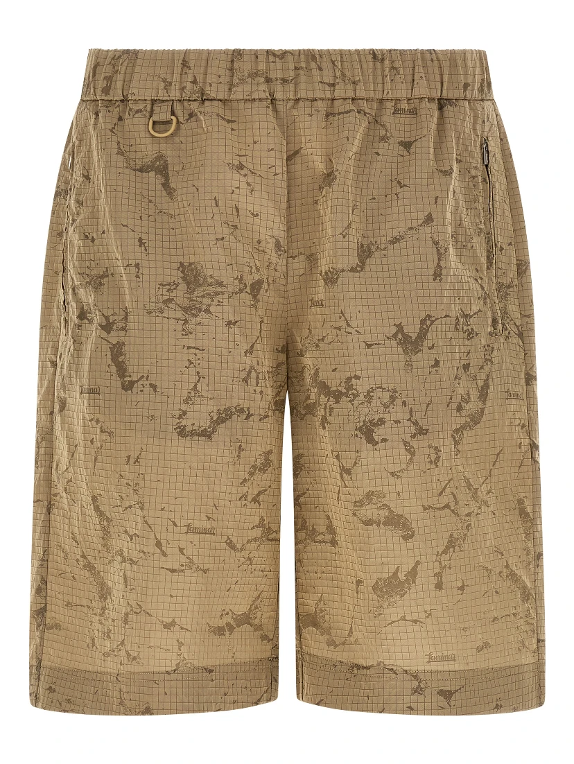 Beige Polyamide Bermuda Shorts