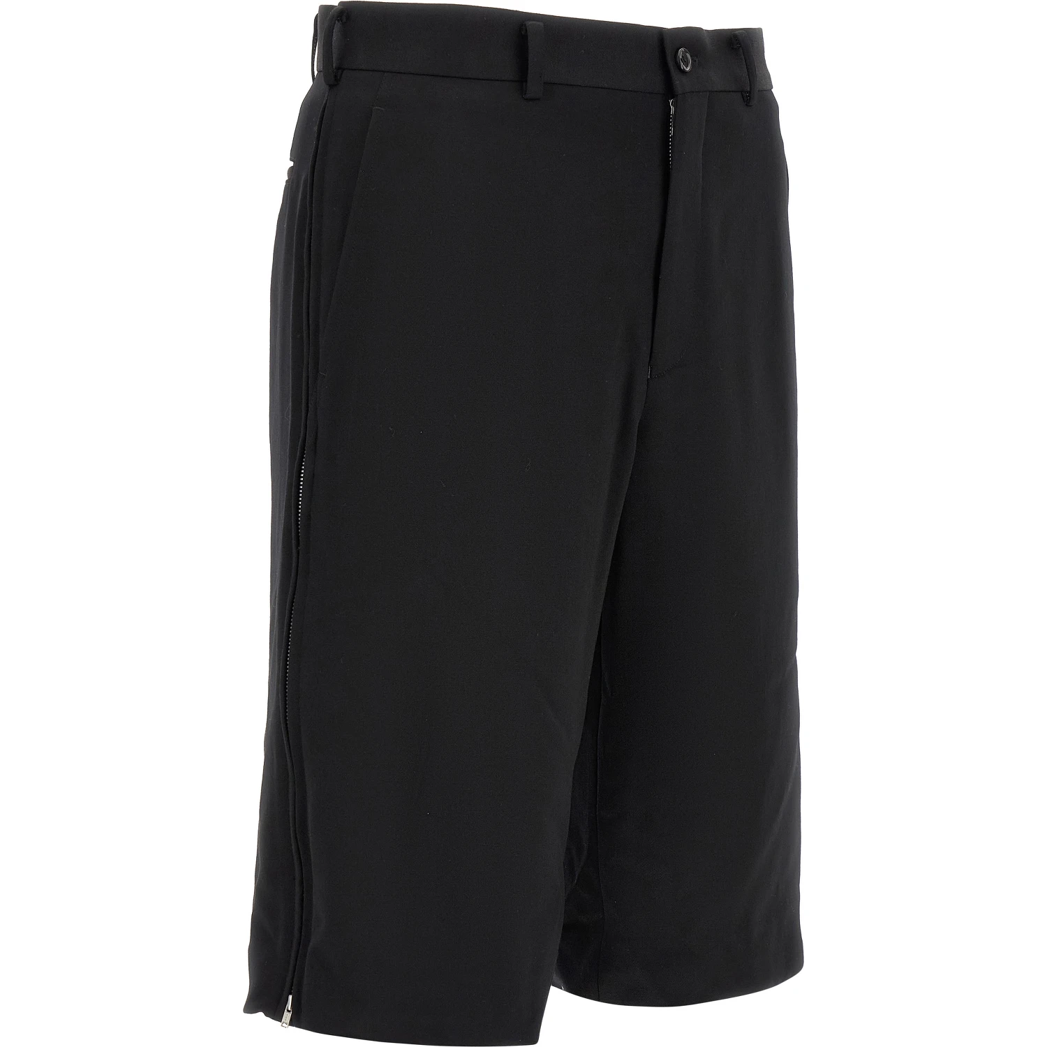 Black Wool Bermuda Shorts