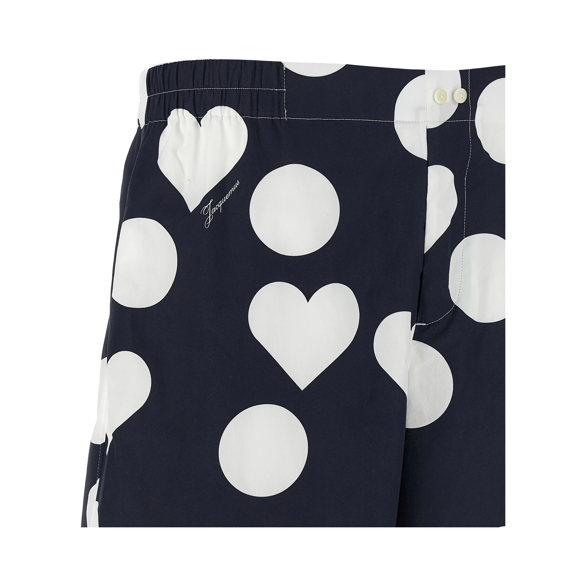 Blue Cotton Bermuda Shorts