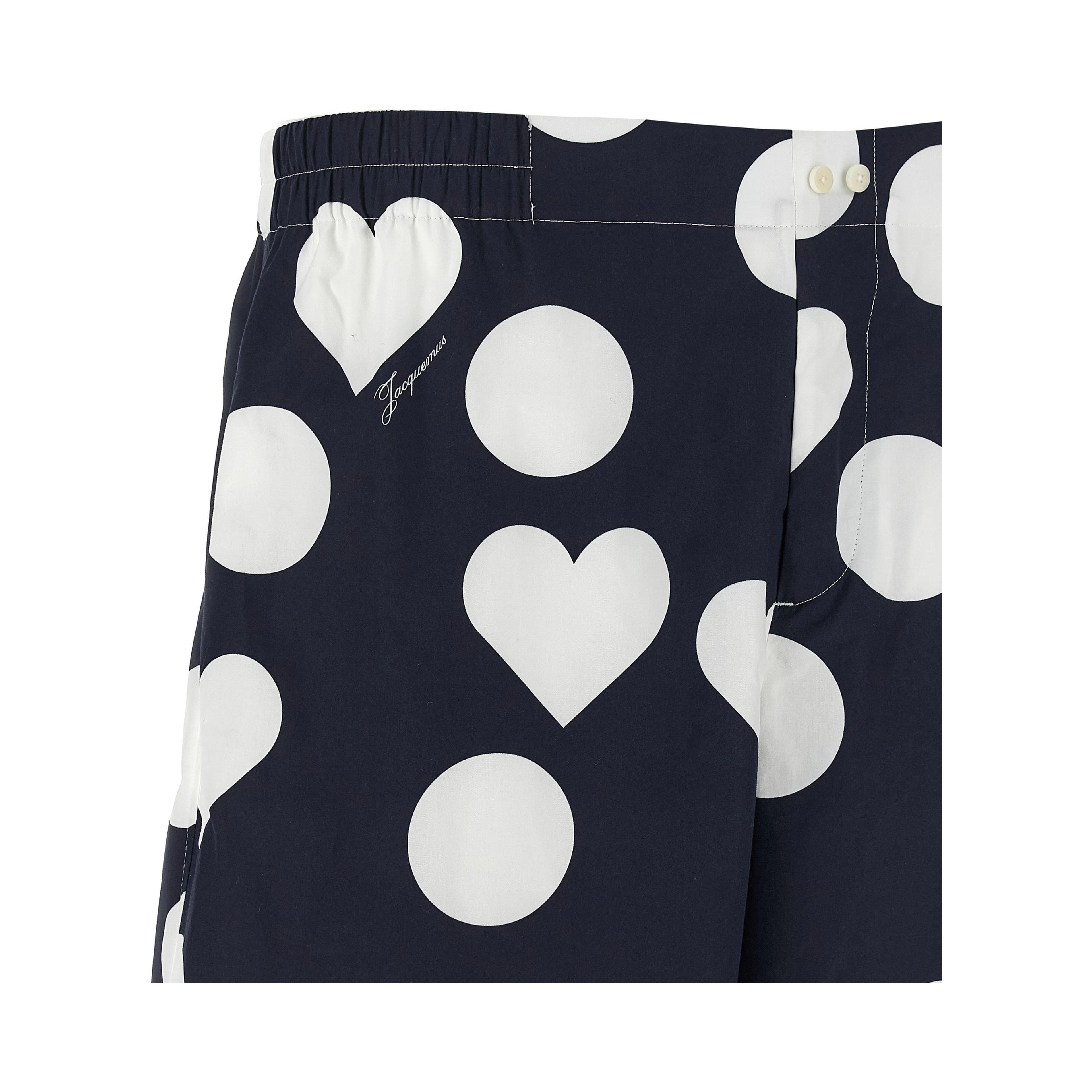 Blue Cotton Bermuda Shorts
