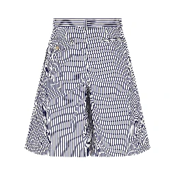 Blue Cotton Bermuda Shorts
