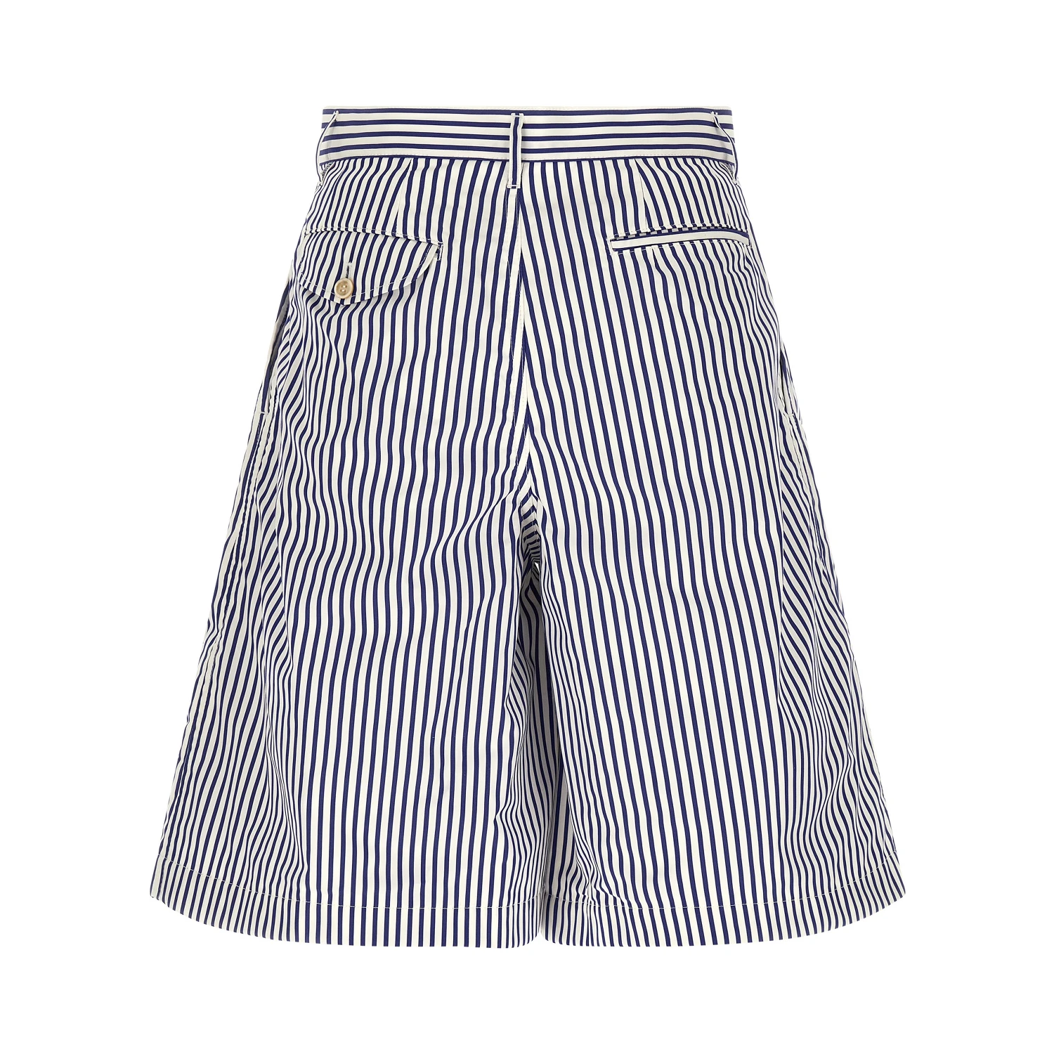 Blue Cotton Bermuda Shorts