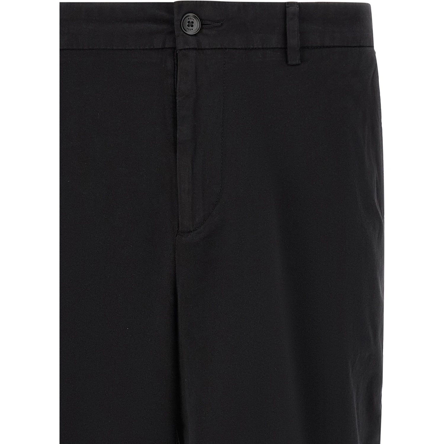 Black Cotton Bermuda Shorts