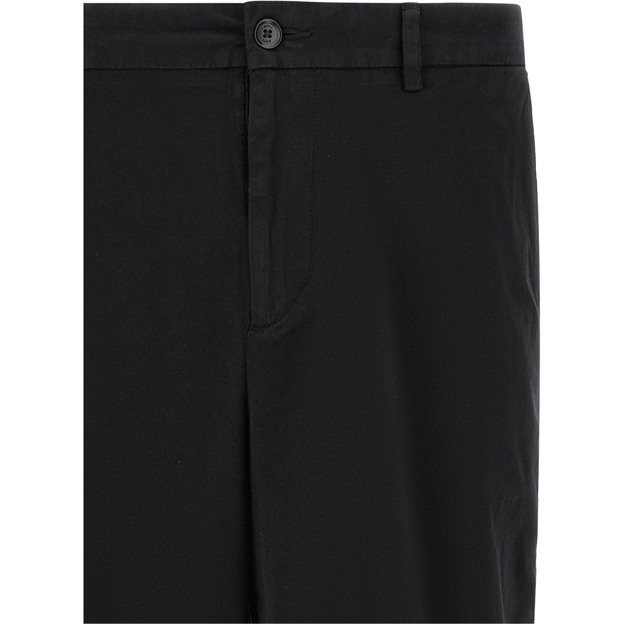 Black Cotton Bermuda Shorts