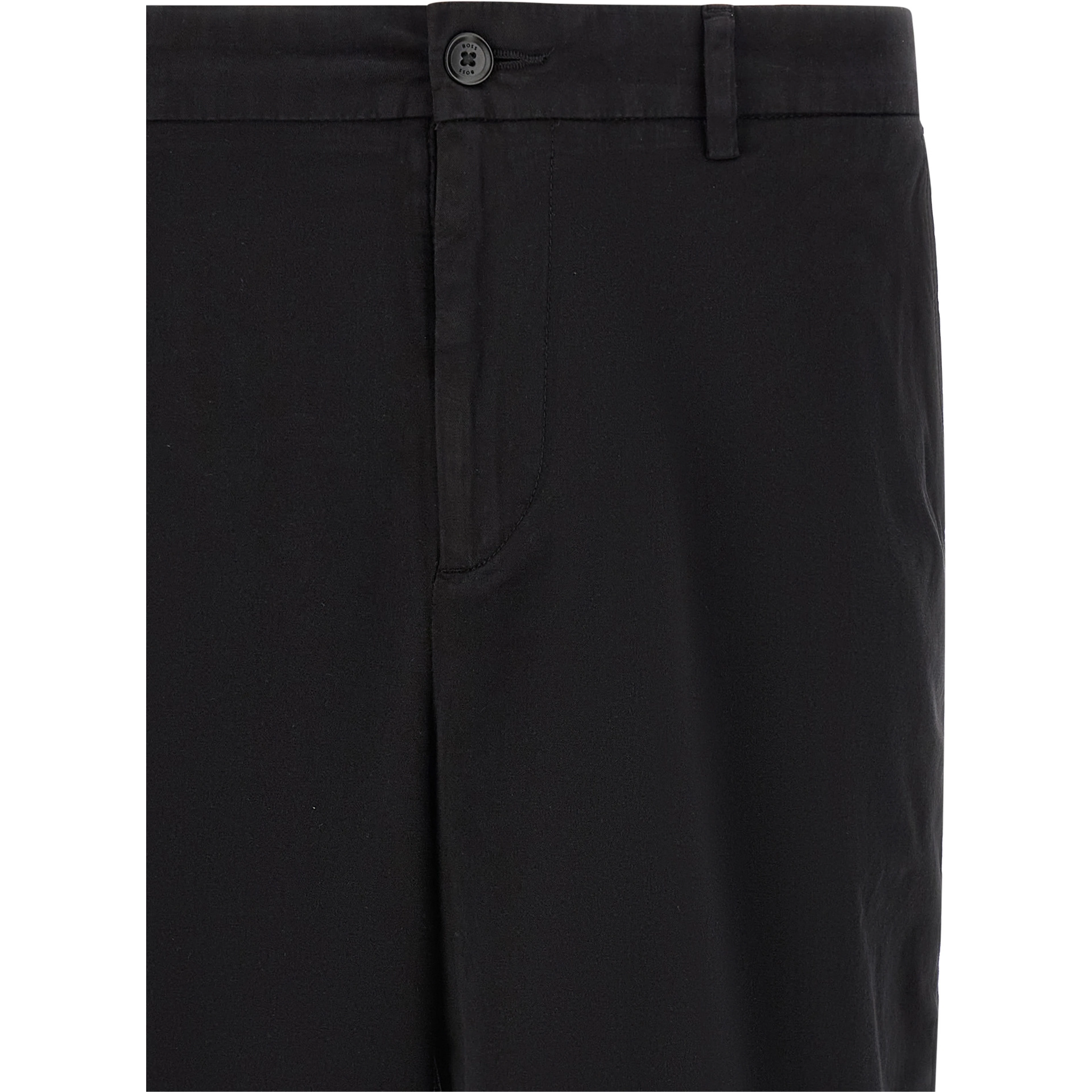 Black Cotton Bermuda Shorts