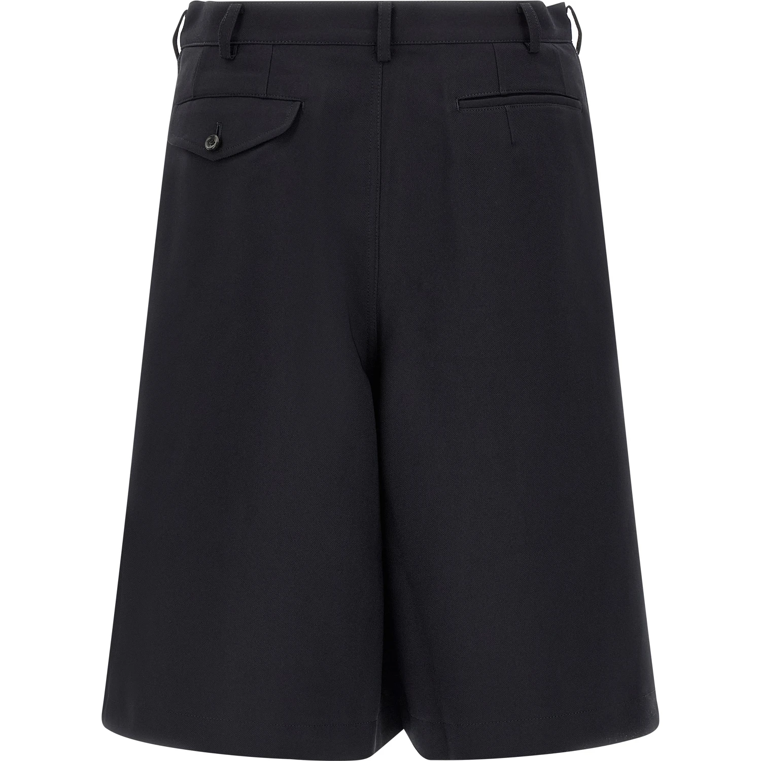 Blue Polyester Bermuda Shorts