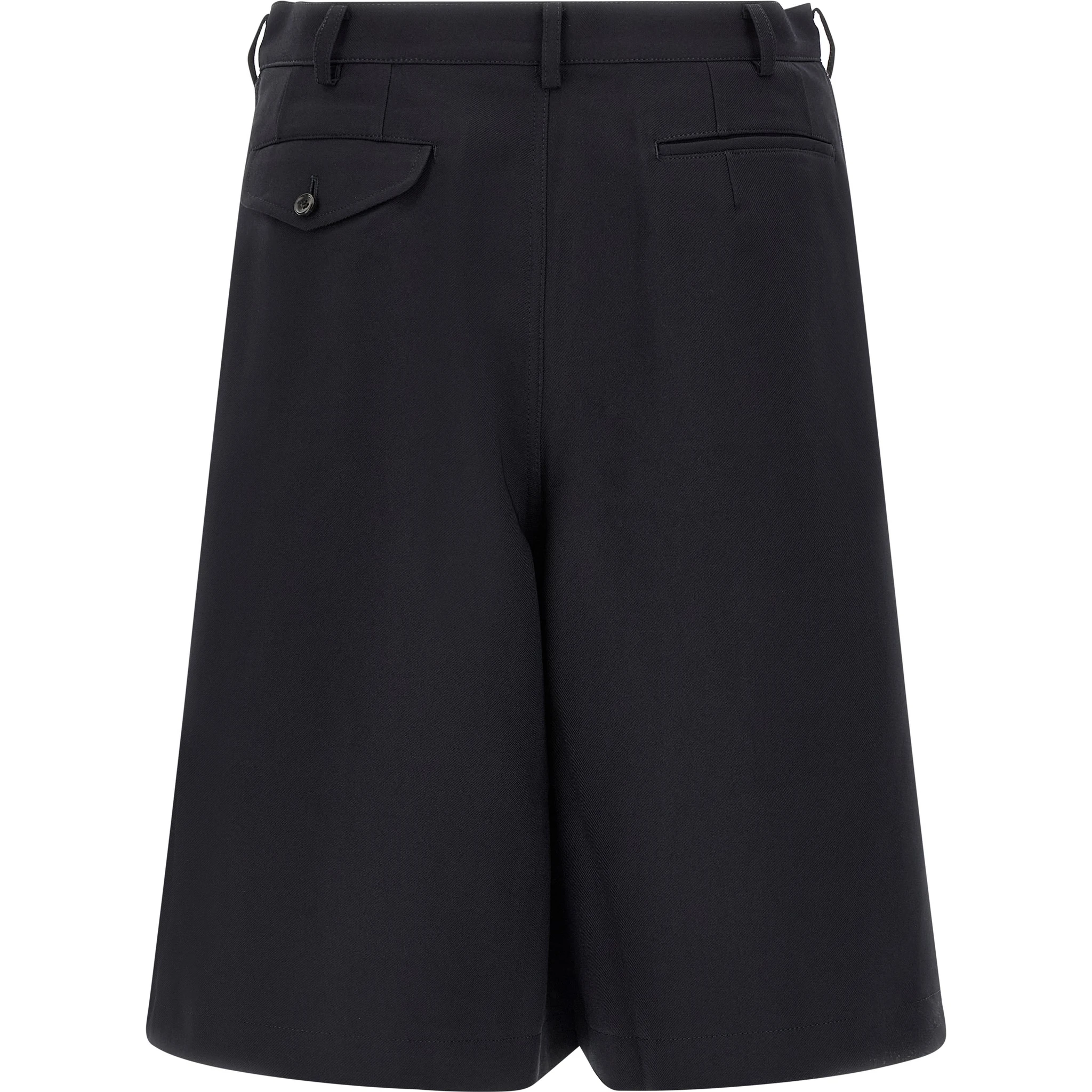 Blue Polyester Bermuda Shorts