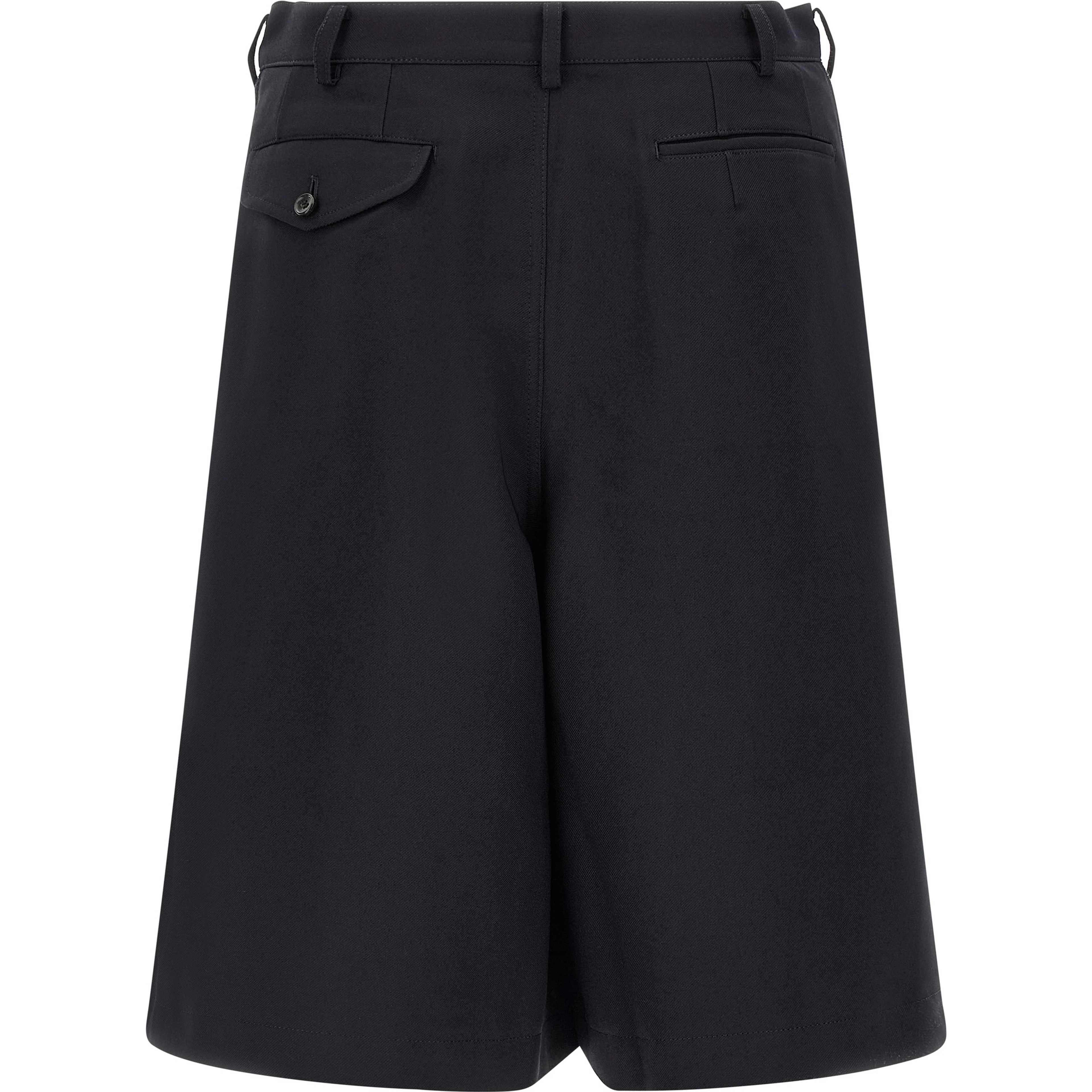 Blue Polyester Bermuda Shorts