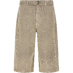 Gray Cotton Bermuda Shorts