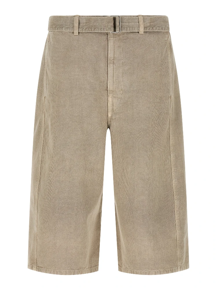 Gray Cotton Bermuda Shorts